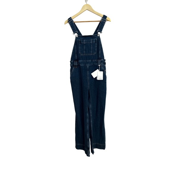 Other Stories Wide Leg Cropped Overalls Large 10 - Picture 14 of 16